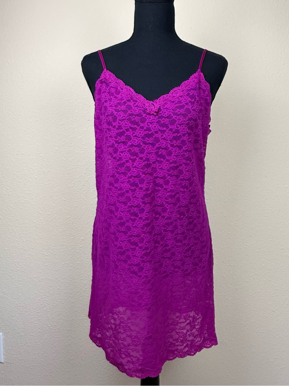 Victoria's Secret Vintage Y2K Purple Sheer Lace Slip Dress